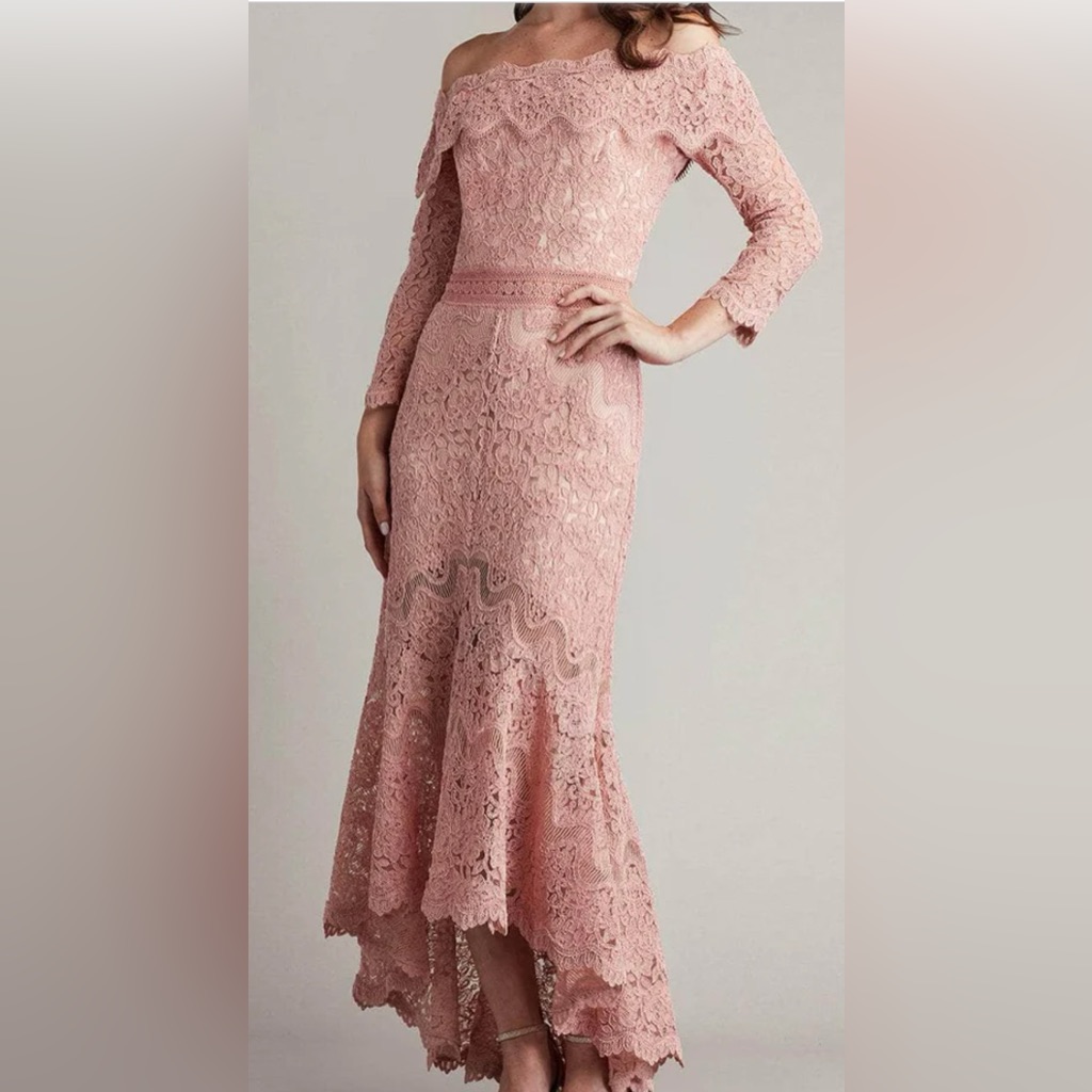 Tadashi Shoji Cfj24363md - Embroidered High Low Dress Size 0 Nwt